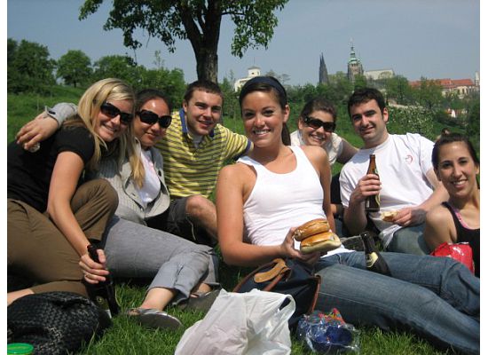 This is my Czech class on Petrin hill